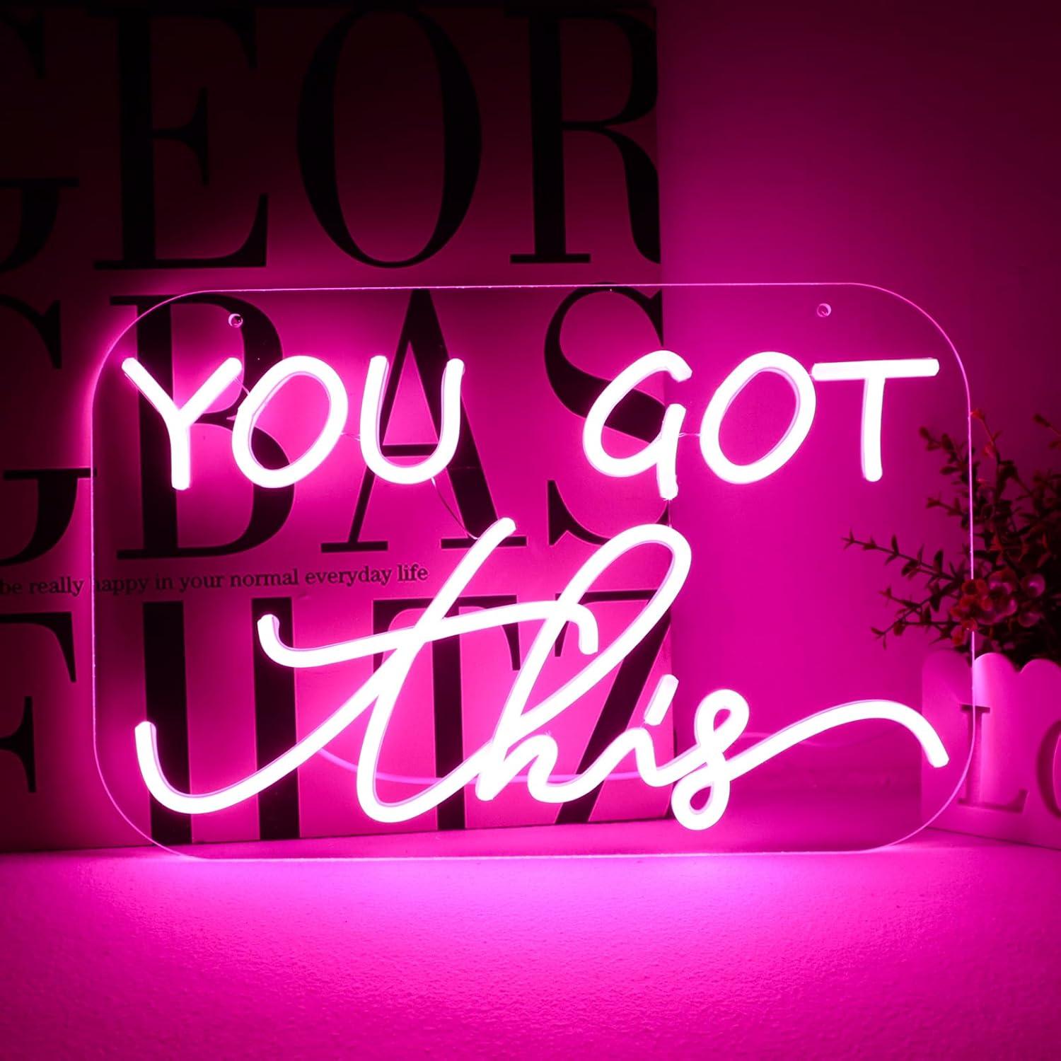 Home Gym Neon Sign - あなたにぴったりのネオンサイン USB調光可能なLEDネオンライト ジム、オフィス、チームワーク、家庭、家族の言葉、部屋の装飾、パーソナライズされたギフトに