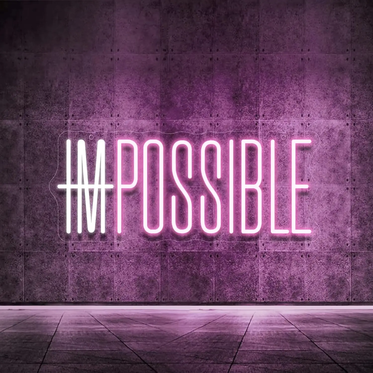 Home Gym Neon Sign - I'm Possible ネオンサイン パーティー用調光可能LEDネオンライト 結婚式 オフィス