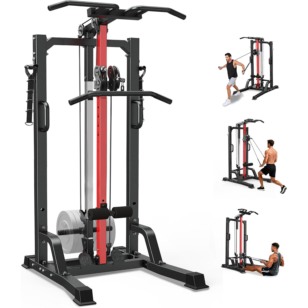Poobooホームジムマシン - ハイ/ロープーリーシステム - Leg Home Gym Workout のレビューと価格