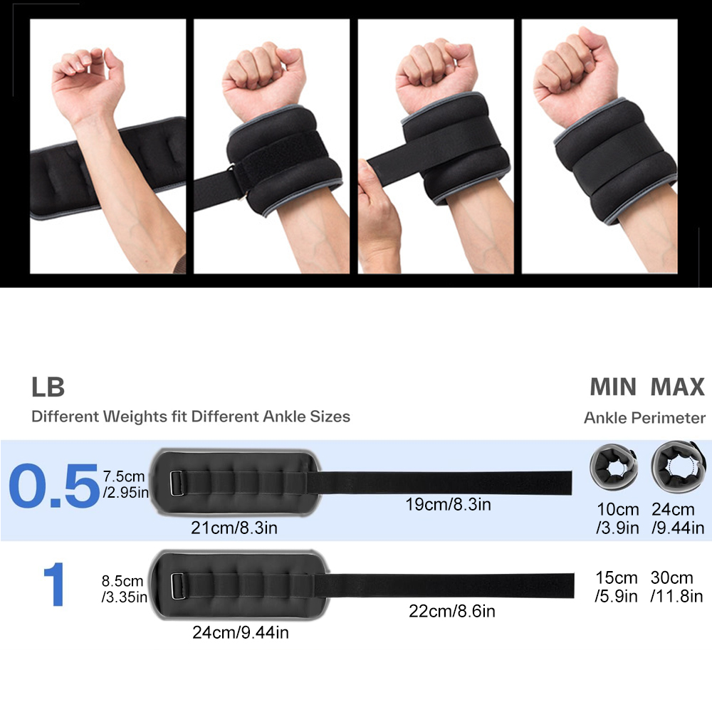 1ペアのリストウェイト、女性男性用足首ウェイト、調節可能なリ - Leg Home Gym Workout のレビューと価格