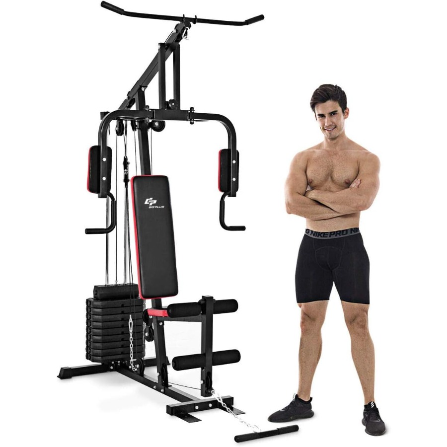 多機能ホームジムシステム。100ポンドのウェイトスタックを備 - Leg Home Gym Workout のレビューと価格