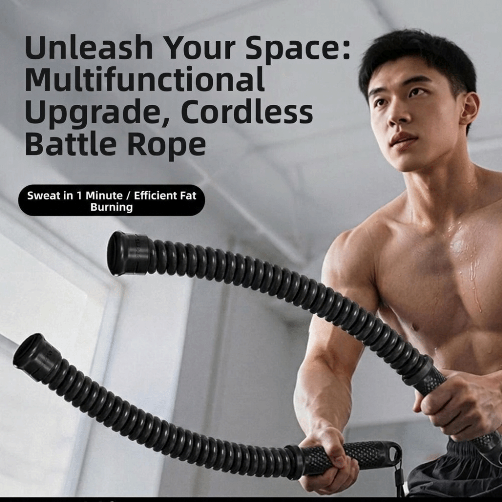 2個入り 滑り止めハンドル付き コードレスバトルロープ ポー - Battle Rope Heavy のレビューと価格
