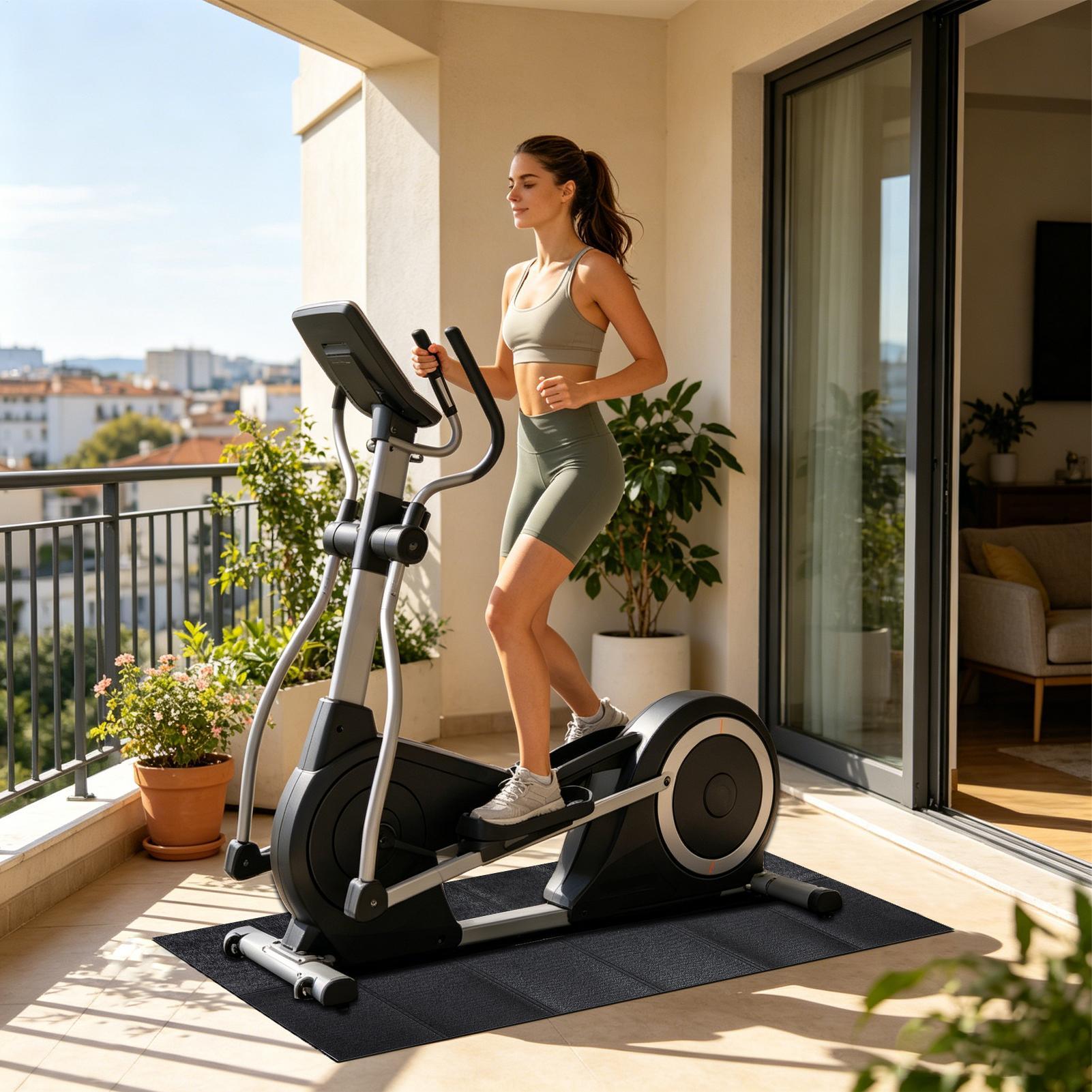 トレッドミルパッド高耐久防水折りたたみ式堅木床用トレッドミル - Leg Home Gym Workout のレビューと価格