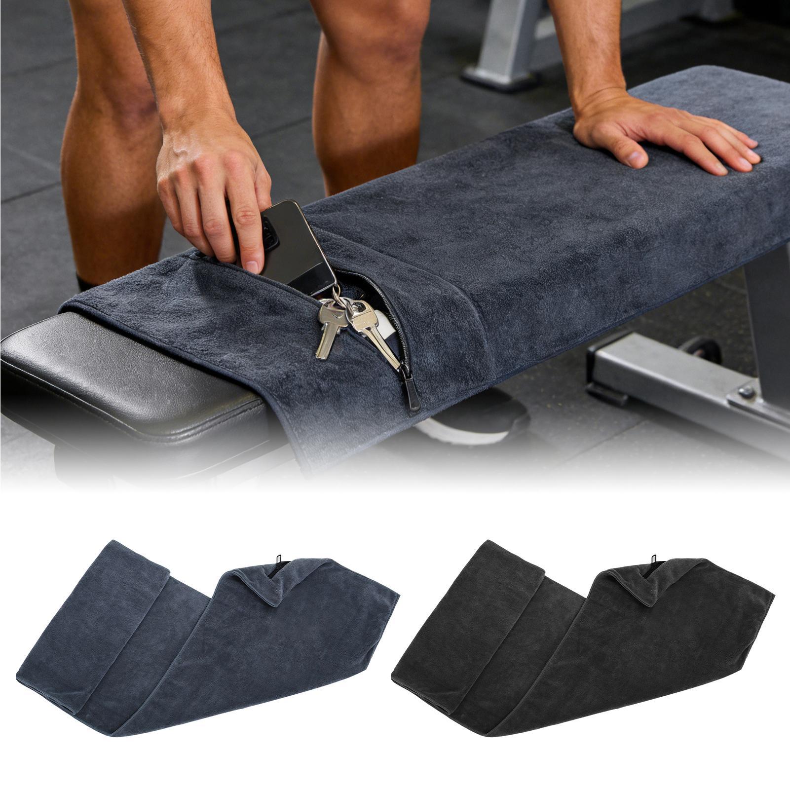 マイクロファイバー製ジムタオル（ジッパー付きポケット付き）速 - Home Gym Routine のレビューと価格