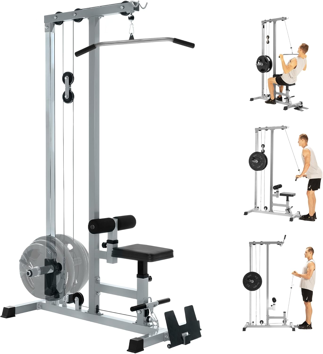 フィットネスジム、頑丈な金属製、シルバー、追加プーリーケーブ - Lat Pulldown Cable のレビューと価格